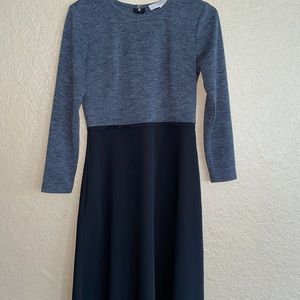 Loft Mixed Material Dress